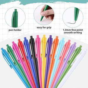 Stylos en plastique personnalisés avec logo sur mesure pour entreprises et événements, stylos à bille à clic imprimés sur mesure, couleurs de finition variées, encre noire - Product Image 6