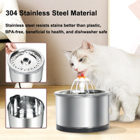 Fontaine à eau pour chat 5V USB en acier inoxydable avec filtre, pour l'hydratation des animaux de compagnie - Offre Spéciale