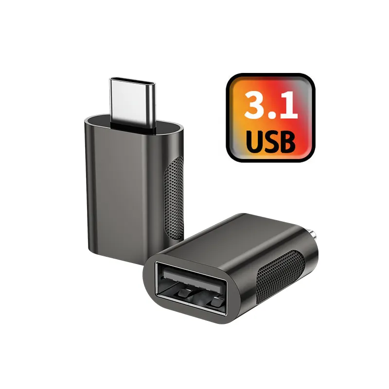 OTG Macho para USB 3.0 um Adaptador Feminino USB C para um Conversor de Alimentação para Laptop e Carregamento do Telefone Móvel