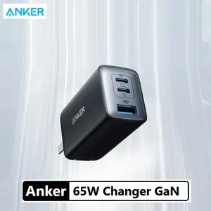 <span class=keywords><strong>Anker</strong></span> Nano II 65W <span class=keywords><strong>Chargeur</strong></span> rapide GaN à trois ports Charge murale compacte et pliable pour MacBook Pro/Air <span class=keywords><strong>iPhone</strong></span> <span class=keywords><strong>13</strong></span> Mini 735 Multifonction - Product Image 2