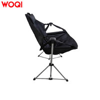 WOQI Chaise de jardin pliante en métal de style ferme moderne pour chambre à coucher et usage extérieur Adultes et enfants Dossier solide à bascule