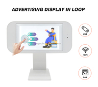 Écran LCD transparent 3D de 21,5 pouces, boîtier d'affichage publicitaire intérieur sans écran tactile/tactile infrarouge pour magasin de détail, ascenseur, aéroport