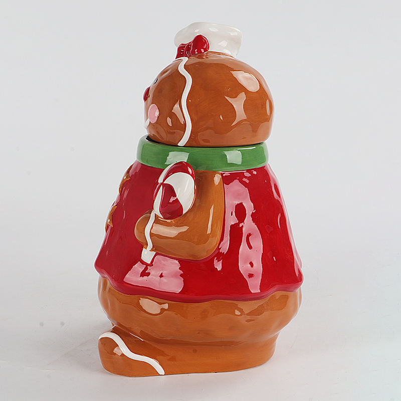 ジンジャーブレッドマン型セラミッククッキージャー/キャンディー