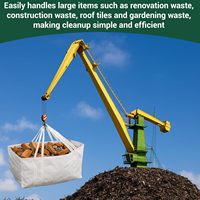 Sacs de déchets pliables en polypropylène réutilisables Honoson pour déchets de jardin, utilisation agricole, capacité de 3 500 lb (5 pièces, 94 pouces)