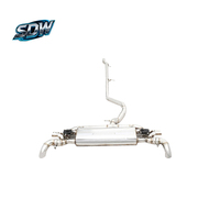 Système d'échappement haute performance avec contrôleur de soupape à distance et embouts en fibre de carbone pour modèles Defender V8 P525