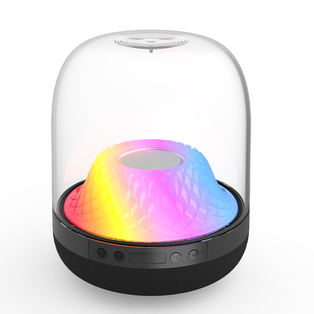 KSN BT Portable Wireless Speaker Q38-2 for 5.3 RGB LED AUX Input Plastic Material