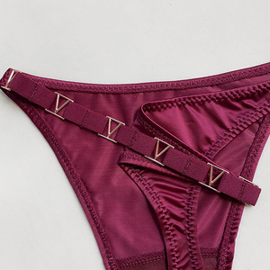 Tanga sexy de seda helada, suave y cómoda para mujer, de talle bajo, tipo <span class=keywords><strong>bikini</strong></span>, para fitness y deportes, venta al por mayor personalizada 1908T - Product Image 4