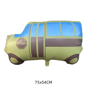 Mate camión de bomberos tren transportador globo de papel de aluminio dibujos animados pingüino ballena dinosaurio decoraciones de <span class=keywords><strong>fiesta</strong></span> de cumpleaños para niños en edad escolar - Product Image 6