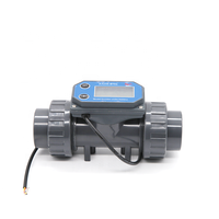 Compteur d'eau série BT01 32 mm, débitmètre numérique UPVC, DC24V, liquides chimiques acides, compteur de remplissage, capteur électromagnétique à turbine