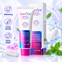 Vente en gros de dentifrice blanchissant spécialisé 100g, OEM & ODM, triple éclaircissement, nettoyage en profondeur, gel anti-taches