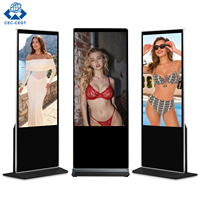 ZDHQ Panel LCD de 43 Pulgadas 4K de Alta Definición, Pantalla Táctil Digital, Cartel Digital con Sistema Android WiFi para Tiendas Minoristas y CMS