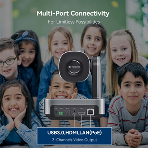 Hầu hết các chi phí-hiệu quả ai theo dõi 20x Zoom 1080p60fps NDI PoE hội nghị PTZ camera với IP HD-M1 USB giao diện - Product Image 4