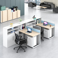 Ensemble bureau et chaise de bureau, poste de travail avec rangement pour le personnel de bureau