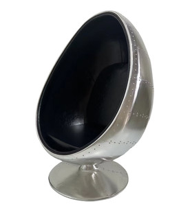 Sedia a Sfera in Pelle Dorata Stile Industriale Retrò, Resistente, per Arredamento Casa, Soggiorno e Ufficio - Product Image 5