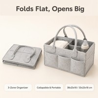 Sac à langer en feutre polyester personnalisé avec logo, pliable, pour maman, idéal pour les voyages et les activités de plein air, vente en gros OEM ODM