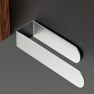 Porte-serviettes, barre porte-serviettes noire, barre porte-serviettes autocollante en acier inoxydable pour salle de bain, fixation murale, tailles personnalisables disponibles - Product Image 2