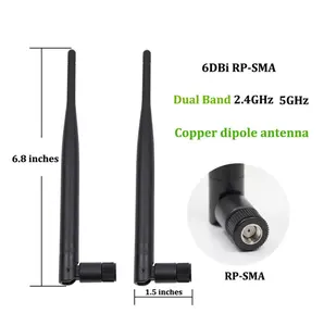 Antenna outdoor 2 dbi WIFI GSM 433MHz 900MHz 1.8GHz 2.4GHz satellite dish antenna connector price SMA male connector length 28mm