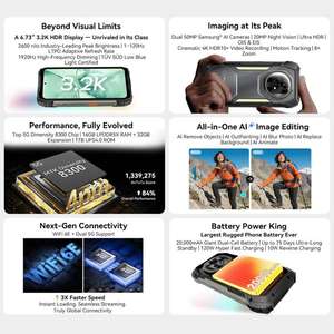 原装5G AI蜂窝Blackview XPLORE 2坚固手机，16gb + 1tb 6.73英寸安卓15手机OTG NFC智能手机 - Product Image 6