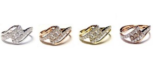 KING O KING Hong Kong Bague de mariage pour femme en or rose massif 18K, sertie de diamants taille brillant 29PC 0.66CT, sertissage en canal, forme torsadée - Product Image 4