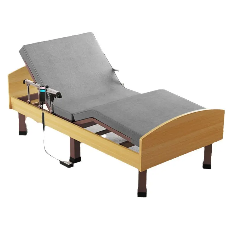 fernbedienung elektrisches einzelbett für ältere menschen selbstpflege handlauf geländer möbel nursing home massivholzbett