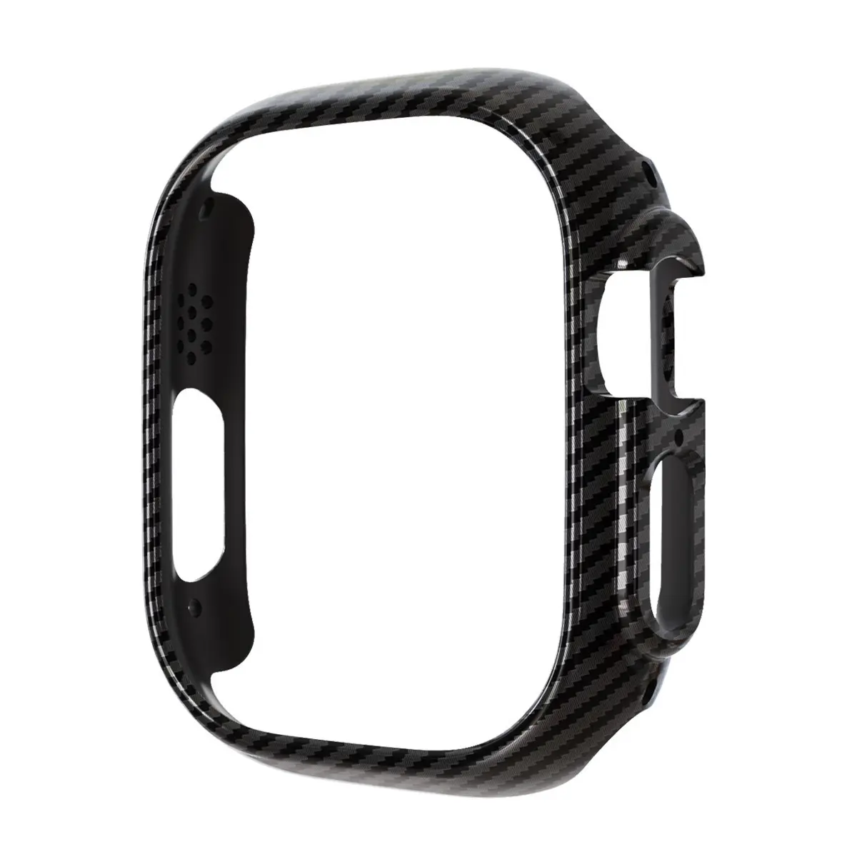 Para Apple Watch Series 7 S8 49mm De Fibra De Carbono Smart Watch Case Assista Capa