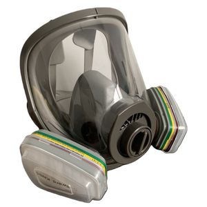 Masker <span class=keywords><strong>Gas</strong></span> Pelindung Wajah Penuh Buatan Cina dengan Kartrid <span class=keywords><strong>Respirator</strong></span> Filter Ganda untuk Industri dan Perlindungan Kimia - Product Image 2