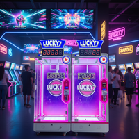 Machine de rédemption de prix Lucky7 10s Challenge à monnayeur, avec éclairage RGB lumineux, pour salle d'arcade, directement de l'usine