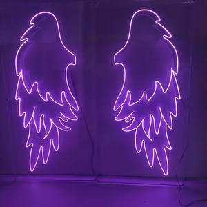Letrero de Neón Flexible 3D Personalizado con Luces LED RGB Decorativas de Diseño Moderno con Alas de Ángel - Product Image 5