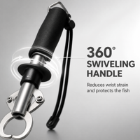 Pince à poisson professionnelle en acier inoxydable 304 avec balance intégrée, 9,5 pouces, robuste, capacité 15 kg/33 lb, déclencheur à ressort