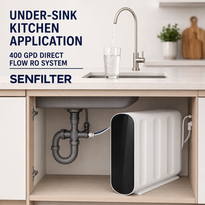 Purificador de Agua <span class=keywords><strong>RO</strong></span> Eléctrico de Plástico de 400 GPD, de Flujo Directo Bajo Fregadero, con Filtración de 4 Etapas para Cocina Doméstica - Product Image 6