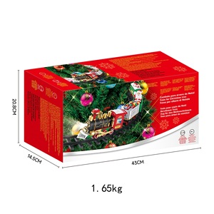Vente flash de Noël : <span class=keywords><strong>Train</strong></span> électrique lumineux et sonore suspendu pour arbre de Noël, cadeau festif pour enfants, décoration de fête à domicile - Product Image 6
