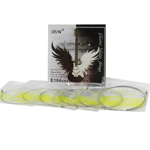 Cuerda de guitarra eléctrica IRIN E104, cuerda ligera recubierta de alta calidad, revestimiento de aleación de cobre, juego de 6 cuerdas envueltas - Product Image 2