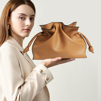 Sac à Main Bandoulière Tendance 2025 en Cuir de Vachette, Forme Nuage, Décontracté et Haut de Gamme pour Femme