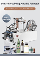 Machine automatique d'étiquetage de bouteilles rondes de bureau pour applicateur d'étiquettes de bouteilles de parfum pour petites entreprises