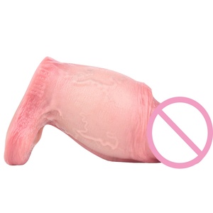FAAK Wholesale Realistic Penis Sleeve with Anti-drop <b>Ring</b> Penis Cover Cock <b>Ring</b> Sleeve Open Ended Condom Sex Toys for <b>Couples</b> - Product Image 3