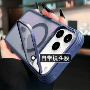 Anti Shock Transparent Tpu <b>Pc</b> Bumper Phone case <b>for</b> iphone 17 16 15 14 13 12 11 Pro Ma air Magnetic <b>Camera</b> Bracket case - Product Image 4