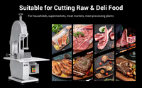 Trancheuse à viande électrique Trancheuse à viande automatique avec épaisseur réglable Utilisation de restaurant pour couper la viande congelée Machine à scier les os