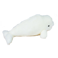 4125 Jouets en peluche mignons et doux en forme de baleine beluga, animaux marins, poupées réalistes en peluche beluga