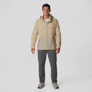 Custom Logo <b>Canvas</b> Soft Shell Windbreaker <b>Jacket</b> <b>for</b> <b>Men</b> High Quality Stand Collar Hooded Plain Dyed Vintage Style - Product Image 1