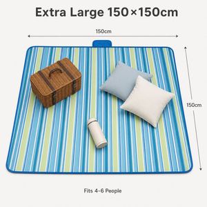 Couverture pliable imperméable personnalisable avec logo, idéale pour le camping, les pique-niques et la plage (multijoueur) - Product Image 2