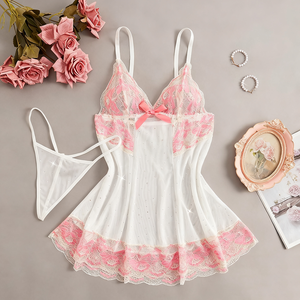 Chất Lượng Cao Sexy Phụ Nữ Màu Hồng Đồ Lót Thiết Lập Sexy Ren Áo Ngực Thiết Lập Đẩy Quần Lót Tóm Tắt Womens Áo Ngực Ngực Và Panty Thiết Lập - Product Image 6