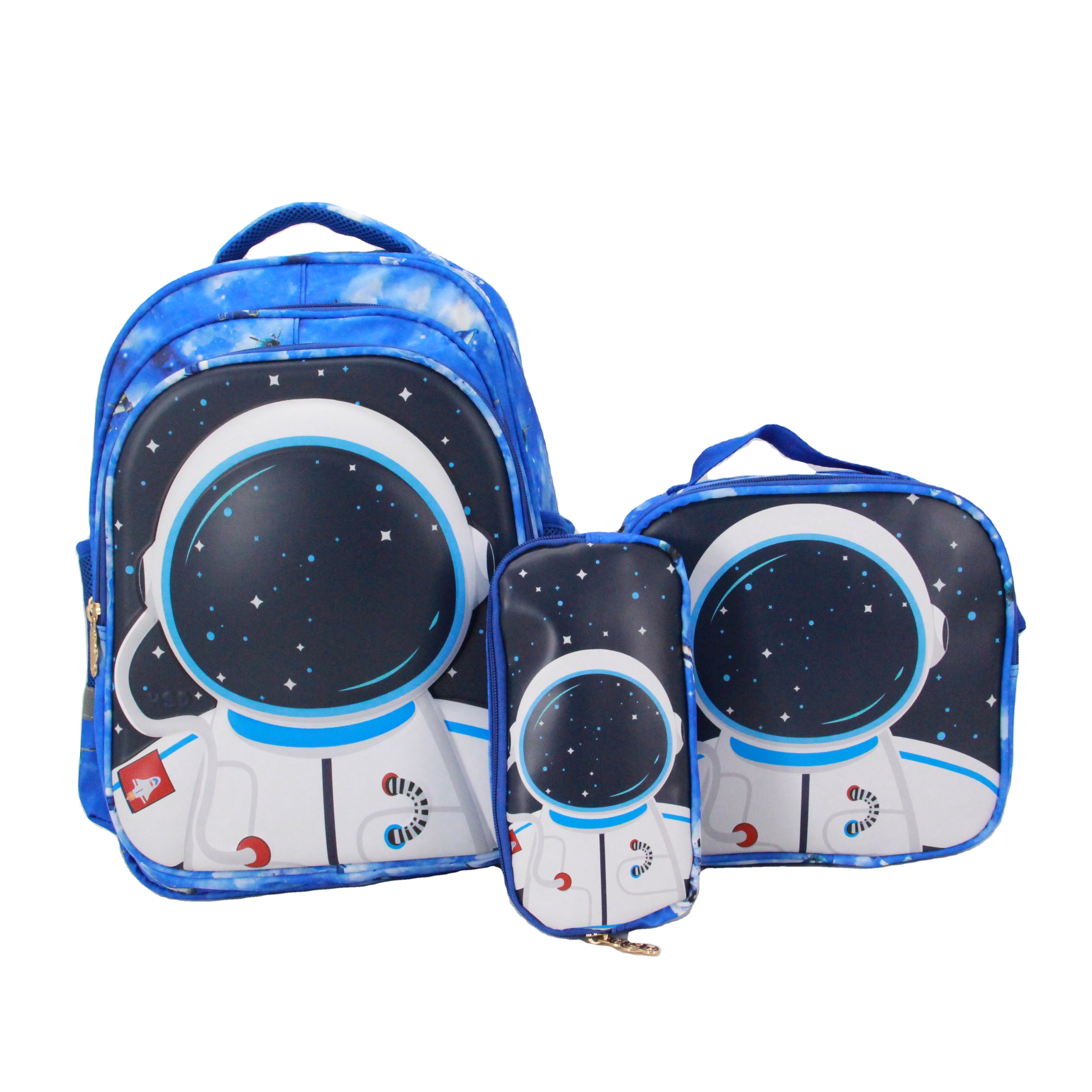 Biyejit Kids Backpack 3-in-1 Set – School Bag, Lunch Box & Pencil Case – Cartoon Design For Boys & Girls - View #9