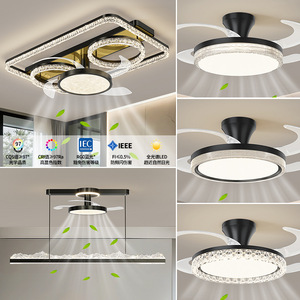 Ceiling Fan <b>Light</b> With Led <b>Light</b> Copper Motor Plastic Blades Smart Control For Living Room Bedroom - Product Image 5