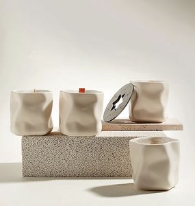 Lilin Aroma Kedelai Wangi Putih Model Cangkir Seni, Produk Baru Laris Manis dari Produsen, untuk Dekorasi Rumah dan Hadiah - Product Image 1