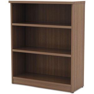 Bibliothèque moderne à quatre étagères en noyer de la série Alera Valencia, 31 3/4 po de largeur x 14 po de profondeur x 55 po de hauteur, design minimaliste pour bureau à domicile ou chambre à coucher - Product Image 4