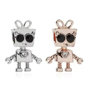 BNX jewelry Little Bella with sunglasses little rob string accessories cute robot DIY beads