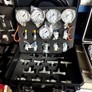 Testeur de pression hydraulique pour excavatrice HongWang de haute qualité, 3/4/5 jauges avec connecteurs en T, refroidissement par eau, garantie 1 an - Product Image 1
