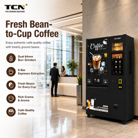 Máquina Expendedora de Café Comercial TCN, Totalmente Automática, de Grano a Taza, con Máquina de Hielo, Sistema de Leche Fresca y Múltiples Opciones de Pago para Negocios