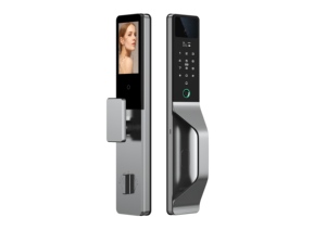 Cerradura de Puerta Principal Totalmente Automática, Cerradura Electrónica Inteligente con Reconocimiento de Huella Dactilar, Palma de la Mano, Contraseña, Tarjeta de Proximidad y Cámara - Product Image 1