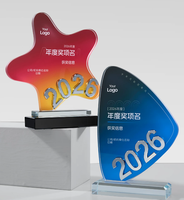 Nouveau Trophée Annuel en Cristal Personnalisé Haut de Gamme pour Réunion Annuelle, Récompense des Employés Exceptionnels, Trophée Commémoratif de Groupe